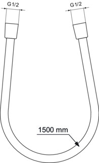 Ideal Standard Ideaflex zuhanygégecső, 150 cm króm szín BE150AA