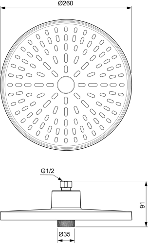 Ideal Standard Idealrain Alu+ 2 funkciós fejzuhany, silver BD581SI