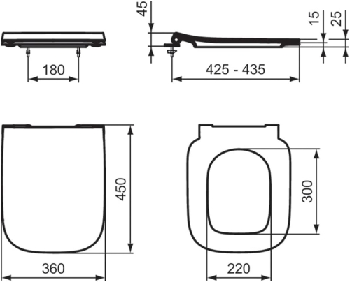 Ideal Standard I.Life B Slim wc ülőke T500201