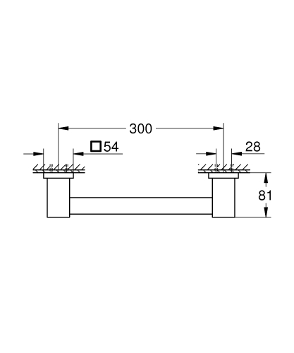 Grohe Start Cube kapaszkodó 30 cm, matt fekete 410942430