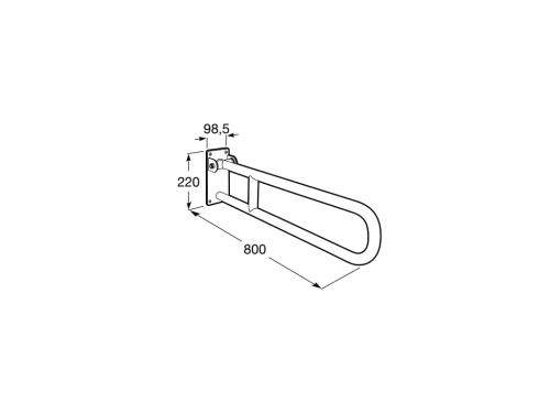 Roca Access Comfort 80 cm felhajtható kapaszkodó, fehér A816909009