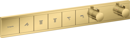 Hansgrohe RainSelect falsík alatti termosztátos csaptelep színkészlet 5 fogyasztóhoz, polírozott arany 15384990
