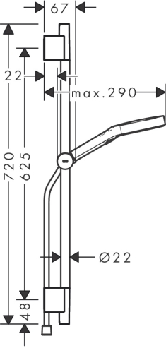 Hansgrohe Rainfinity EcoSmart 130 3jet zuhanyszett S Puro 65 cm-es zuhanyrúddal, szálcsiszolt bronz 28746140