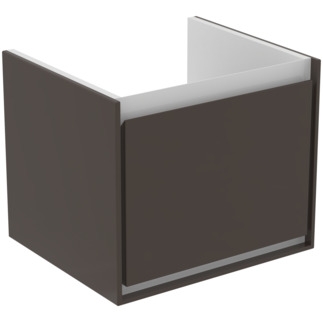 Ideal Standard Connect Air Cube 48 cm fali mosdótartó szekrény 1 fiókkal, matt sötétbarna E0844VY