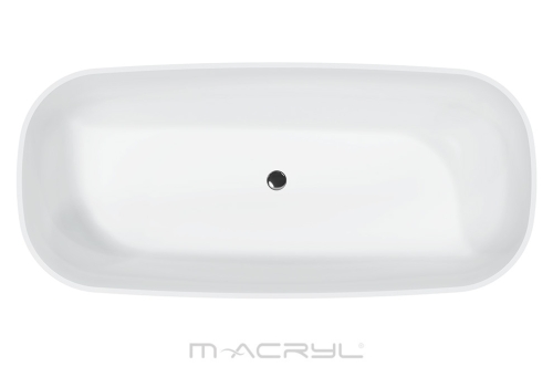M-Acryl Violet 165x75 cm szabadon álló műmárvány kád, fehér