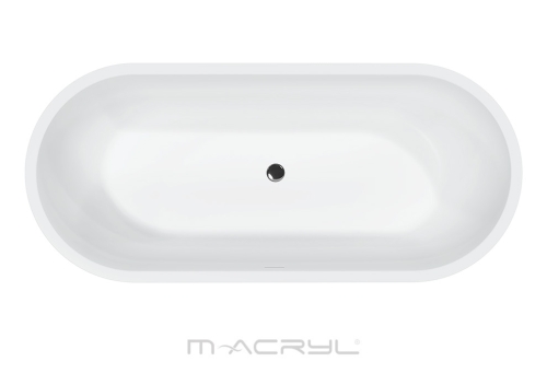M-Acryl Romantika 170x75 cm szabadon álló akril kád, fehér
