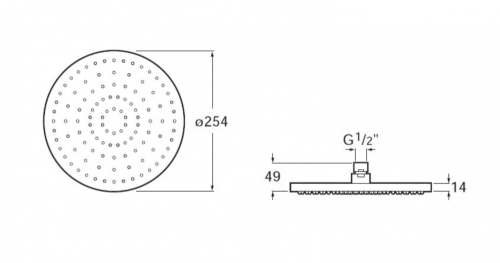 Roca RainSense Round 25 fejzuhany, rose gold A5B2250RG0