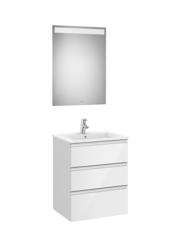 Roca The Gap 60 cm-es fürdőszobabútor szett, magasfényű fehér A851517806