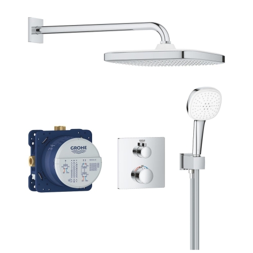 Grohe Grohtherm falsík alatti zuhanyrendszer Tempesta 250 Cube fejzuhannyal 34871000