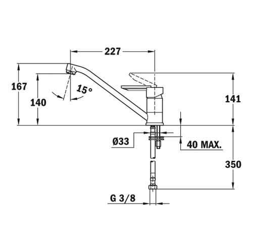 Teka ML mosogató csaptelep, carbon/króm 81913620CN (K)