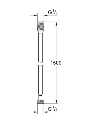 Grohe Silverflex 150 cm zuhanygégecső, króm 28364001