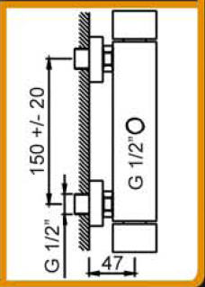 Feromix Rettangoli 95100.1 zuhany csaptelep