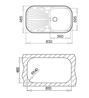 Teka Stylo 1B 1D mikrotextúrás mosogató 10107039