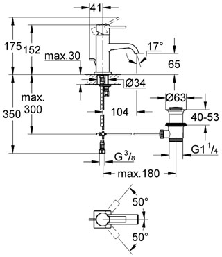 Grohe Allure Mosdócsaptelep 32144 000 (32144000)