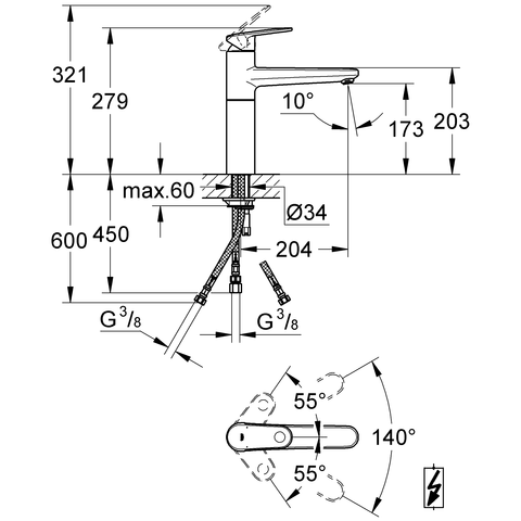 Grohe Europlus 33931 002 Mosogató csaptelep (33931002)