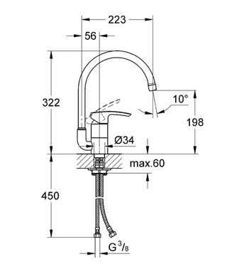 Grohe Eurostyle 33975 001 Mosogató csaptelep (33975001)