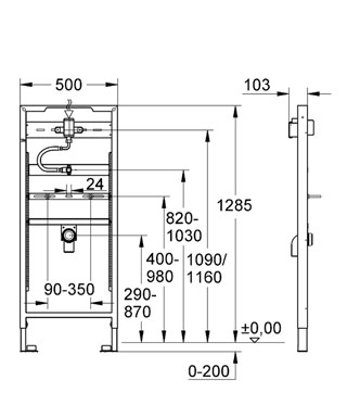 Grohe Rapid SL 38516 000 Öblítőrendszer vízeldéhez (38516000)