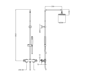 Teka Indic 20.2323.02 Zuhanyrendszer