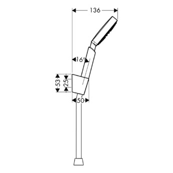 Hansgrohe Raindance S 100 AIR 1jet/PorterS 27581 000 Zuhanyszett (27581000)