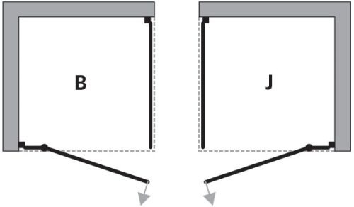 Hopa Valencia 90x90 Szögletes zuhanykabin zuhanytálcával, VALEN