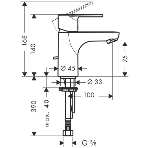 Hansgrohe Talis E2 egykaros mosdó csaptelep 31612 000 (31612000)