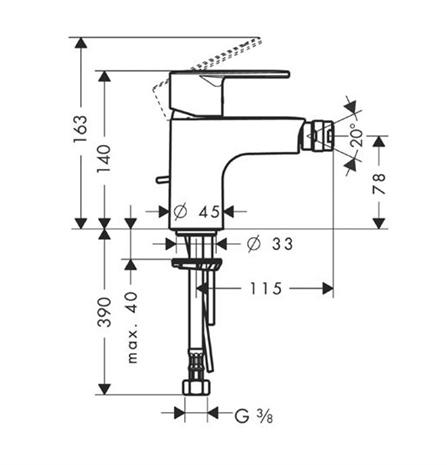 Hansgrohe Talis E2 Egykaros bidé csaptelep 31622 000 (31622000)