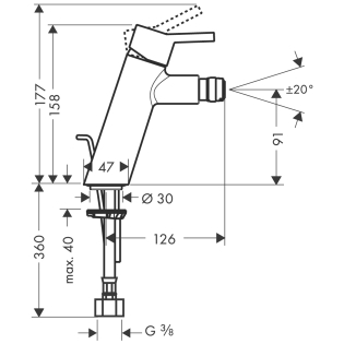 Hansgrohe Talis S2 32240 000 egykaros bidécsaptelep (32240000)