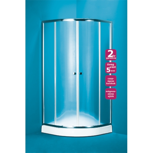 Hopa Olsen-Spa Navarra zuhanykabin zuhanytálcával (90x90 cm, Alumínium króm, 90x90 cm, Matt üveg, #Navarra 90M)
