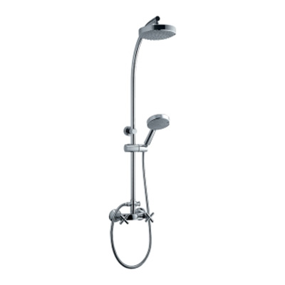 Armatura Symetric 346-910-00 fali zuhany csaptelep + Duna kétfunkciós zuhanyszett 20 cm átmérőjű trópusi zuhanyfej + állítható magasságú kézizuhany