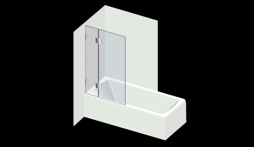 Varioglass Signum 603 Kádparaván víztiszta üveg (80x150 cm)