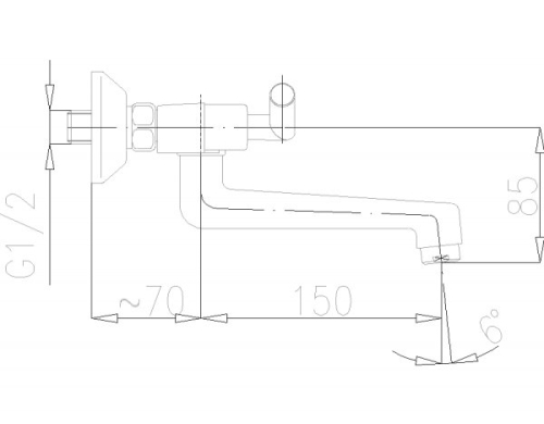 Armatura Harmonic 340-820-00 fali mosogató csaptelep 150 mm hosszú kifolyócsővel
