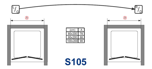 Riho Scandic S105 Zuhanyajtó (100x200 cm, #GC 11200)