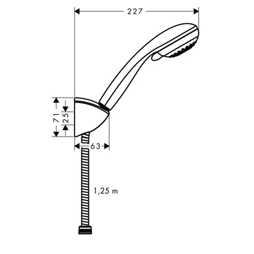 Hansgrohe Crometta 85 Multi/Porter C kádszett, 1,25 m-es zuhanycsővel 27568 000 (27568000)