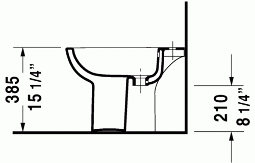 Duravit D-Code álló bidé 223810 (22381000002)