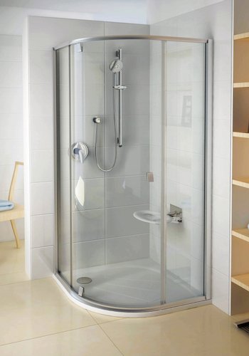 Ravak Pivot PSKK3 negyedköríves zuhanykabin (870-895 mm, szatén, Transparent, 90x90 cm, #37677U00Z1)