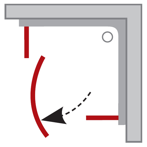 Ravak Pivot PSKK3 negyedköríves zuhanykabin (970-995 mm, fehér, Transparent, 100x100 cm, #376AA100Z1)