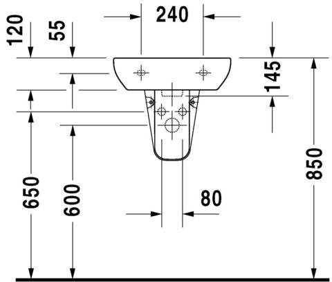 Duravit D-Code 070545 kézmosó (07054500002)