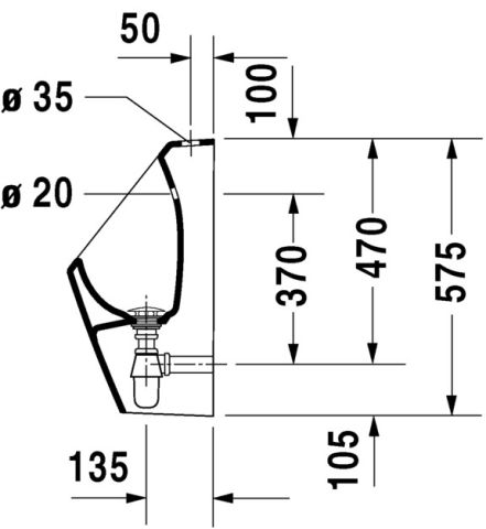 Duravit D-Code 082830 vizelde felső bekötésű (0828300000)