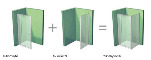 Ravak Rapier RPS 80 zuhanyfal (80x190 cm, szatén, 80 cm, Transparent, #9RV40U00Z1)