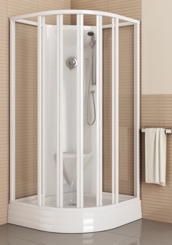 Ravak ASBKP6 Negyedköríves zuhanybox (fehér, 90x90 cm, Pearl, 910x910x2065 mm) 8067711211