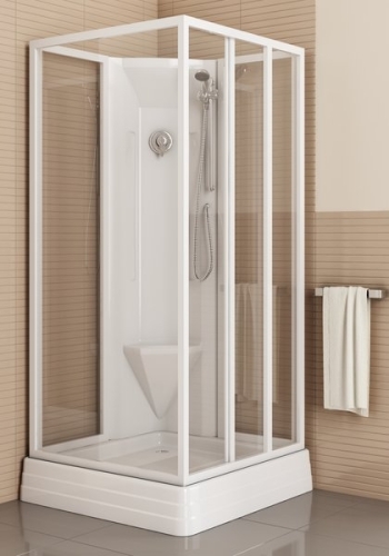 Ravak ASBP3 Szögletes zuhanybox (905x905x2065 mm, fehér, Transparent, 90x90 cm) 83677112Z1