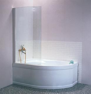 Ravak Elegancce EVSK1 75 Kádparaván (fehér, balos, 75 cm, Transparent)