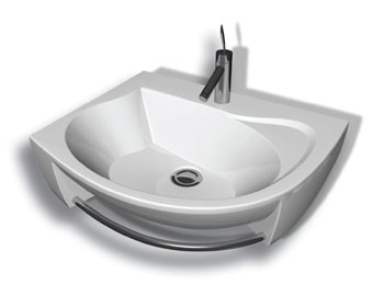 Ravak Rosa 56,6x46,6 cm mosdó (56,6x46,6 cm, fehér, balos, #XJ2L1100000)