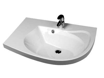 Ravak Rosa Comfort 78x55 cm beépíthető mosdó (78x55 cm, balos, fehér, #XJ8L11N0000)