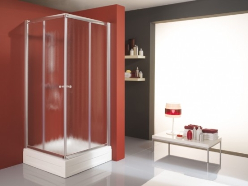 Kolpa-San Orion TKK 80/90/100 szögletes zuhanykabin (Edzett chincilla üveg, 80 cm, Silver, 80 x 80 cm)