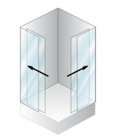 Kolpa-San Orion TKK 80/90/100 szögletes zuhanykabin (Edzett chincilla üveg, 80 cm, Silver, 80 x 80 cm)