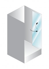Kolpa-San Luna TVZ/S 70/80/90 zuhanyajtó (80 cm, Fehér, Edzett átlátszó üveg, 80 cm, #777650)