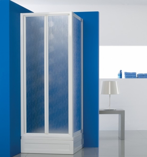 Kolpa-San Luna TSv/Z 70/80/90 zuhanyfal (70 cm, Edzett átlátszó üveg, Fehér, 70 cm, #735710)