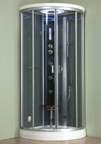Roltechnik DLRK Hidromasszázs és gőzkabin (termosztátos csaptelep, 90x90x216 cm)