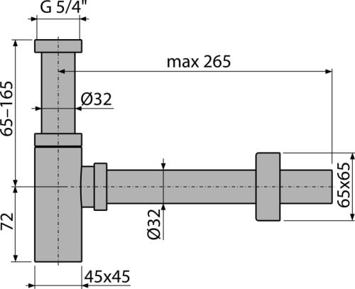 Alcaplast A401 Design mosdószifon